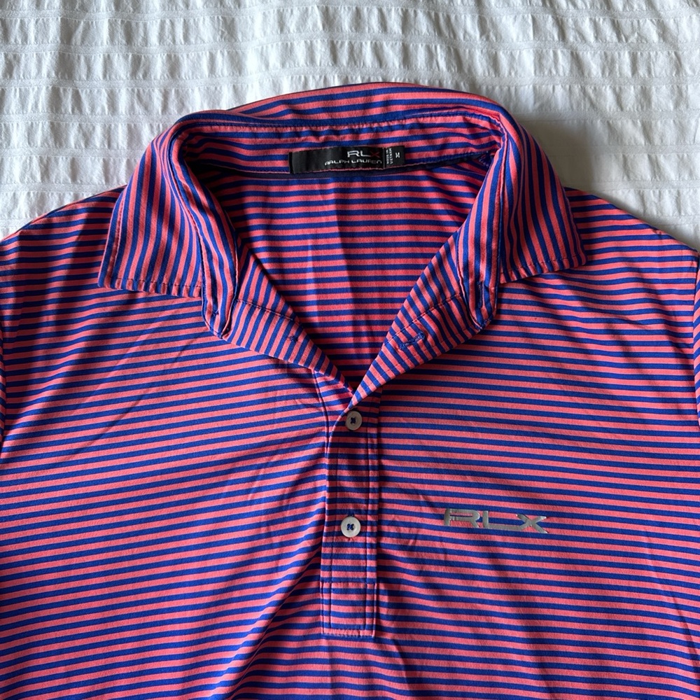 Polo by Ralph Lauren Men's Striped Shirt - Pink and Blue